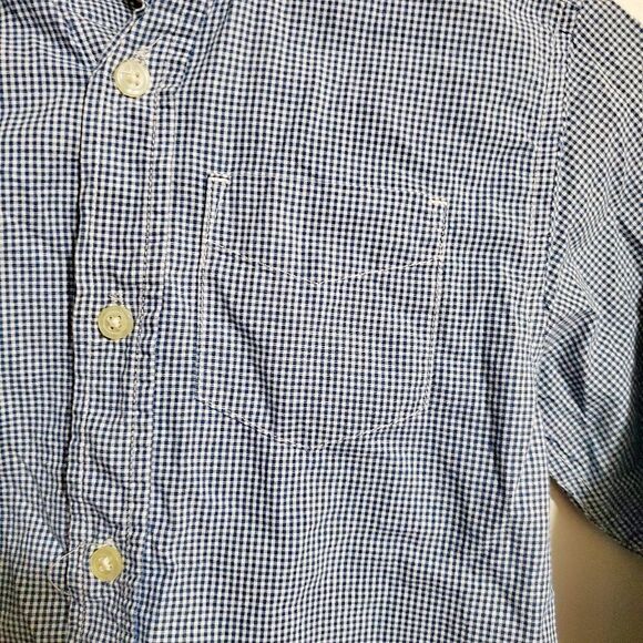 Children's Place Blue/White Checkered Shirt Size 5/6 - Picture 5 of 7